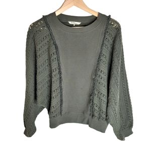 Rocks & Indigo Crochet Sleeve Shirt